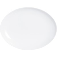 Hartglasgeschirr "Evolution" weiß Platte flach oval 33x25 cm (1)
