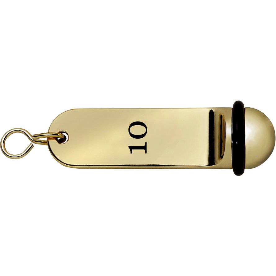 Schlüsselanhänger nummeriert im 10er Set Gold Nr. 21-30