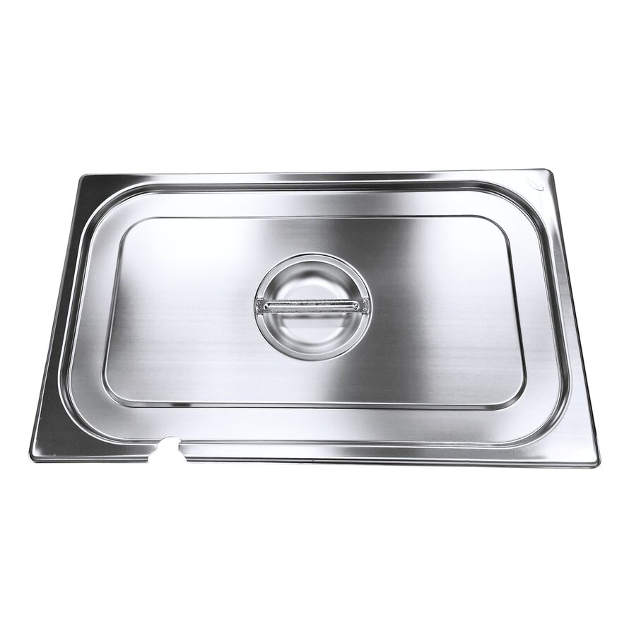 GN-Deckel mit Löffelausschnitt Edelstahl für 1/1