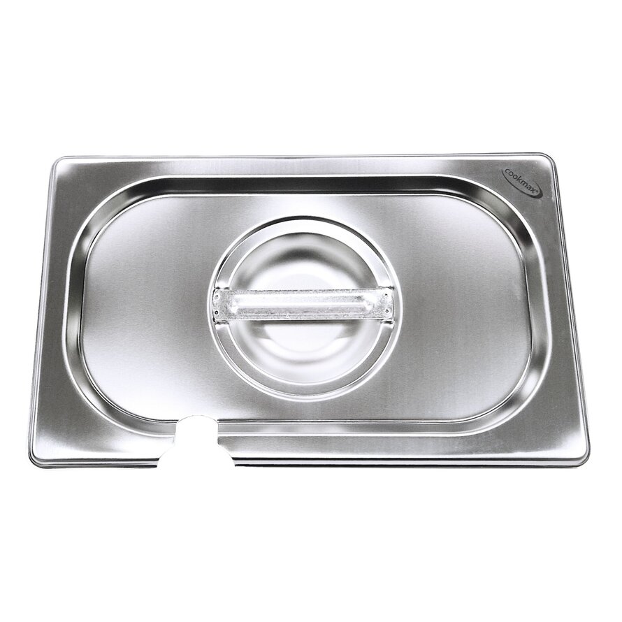 GN-Deckel mit Löffelausschnitt Edelstahl für 1/3