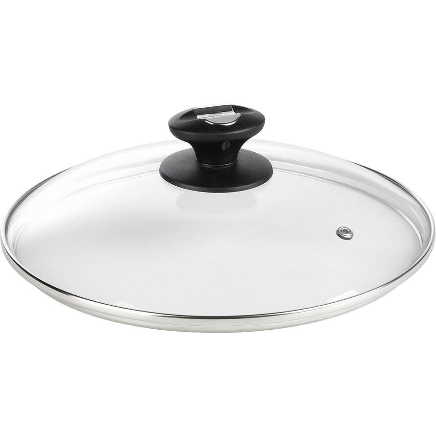 Glas-Deckel mit Dampfloch 28cm