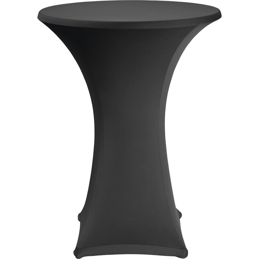 Stehtischbezug Ø 80 cm schwarz