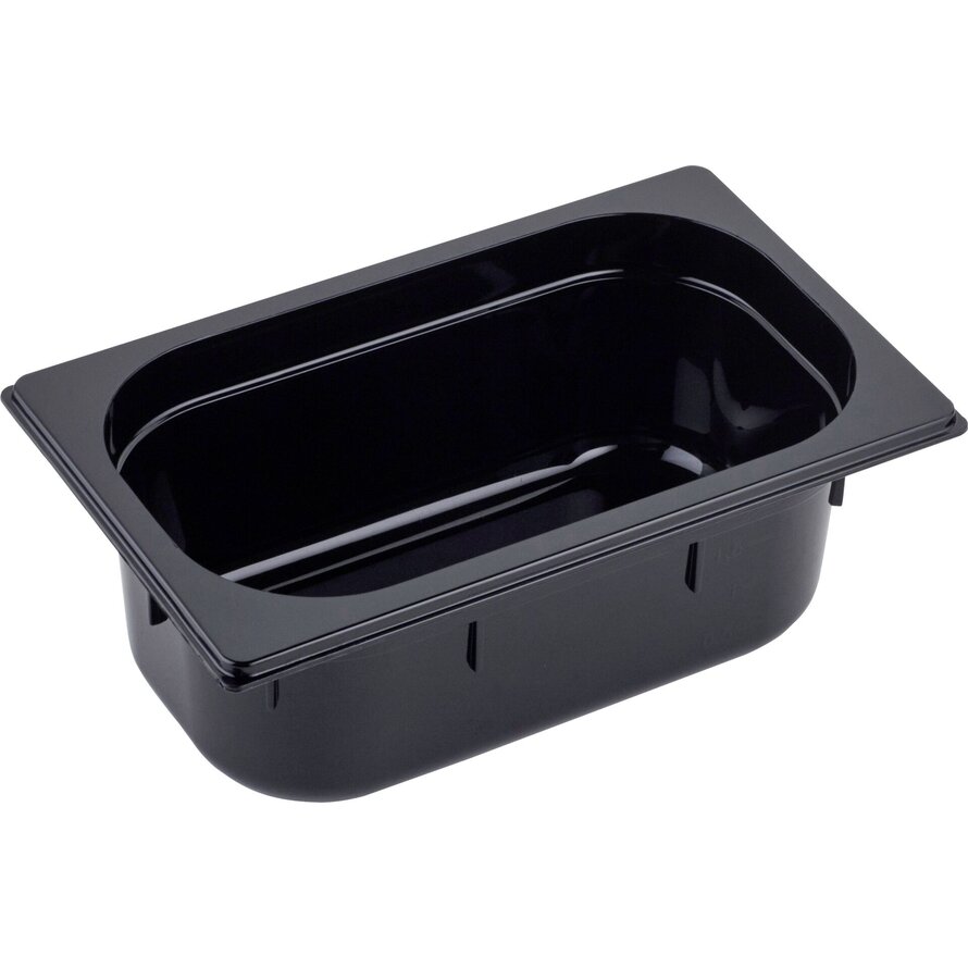 GN Behälter 1/4 Polycarbonat schwarz T: 100mm