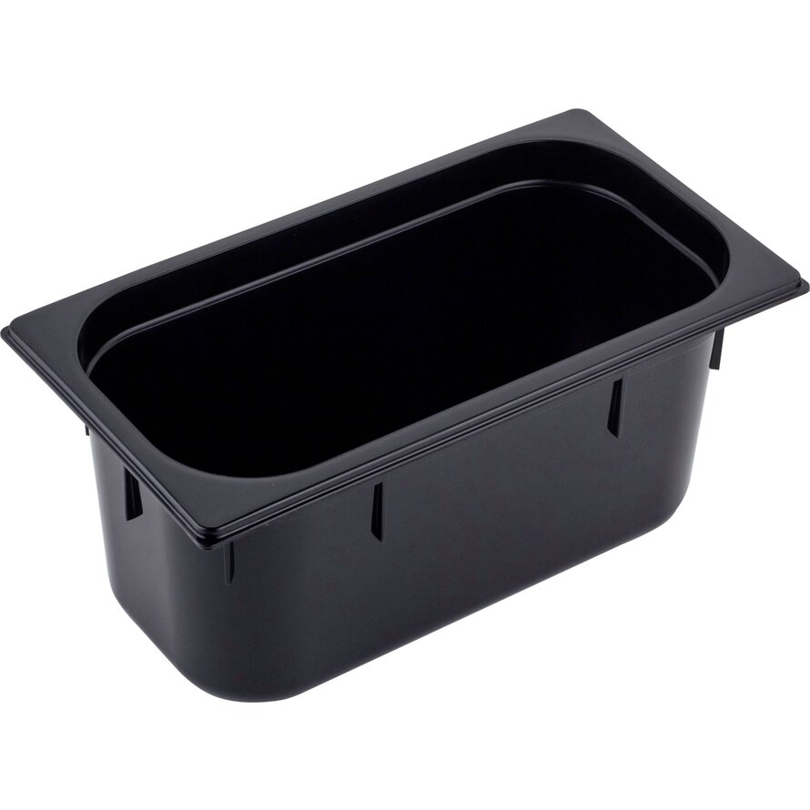 GN Behälter 1/4 Polycarbonat schwarz T: 150mm