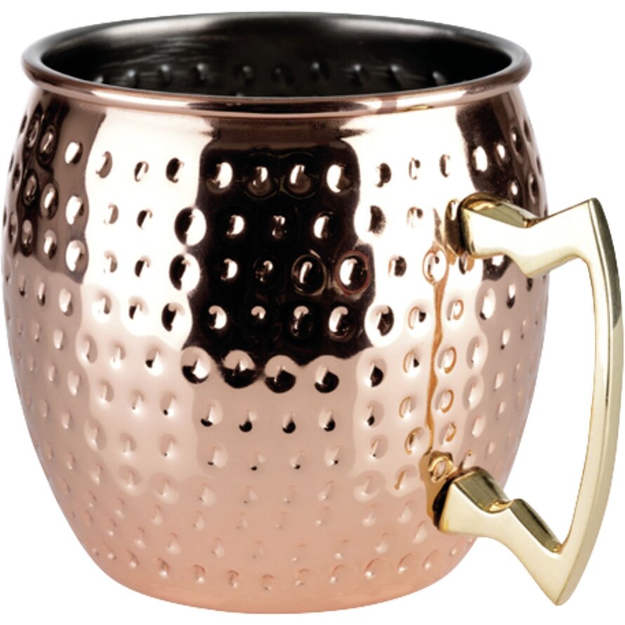 Becher "Moscow Mule" Kupferlook, glänzend, gehämmert, Ø 9,0 cm, H: 10,0 cm, 0,5 L