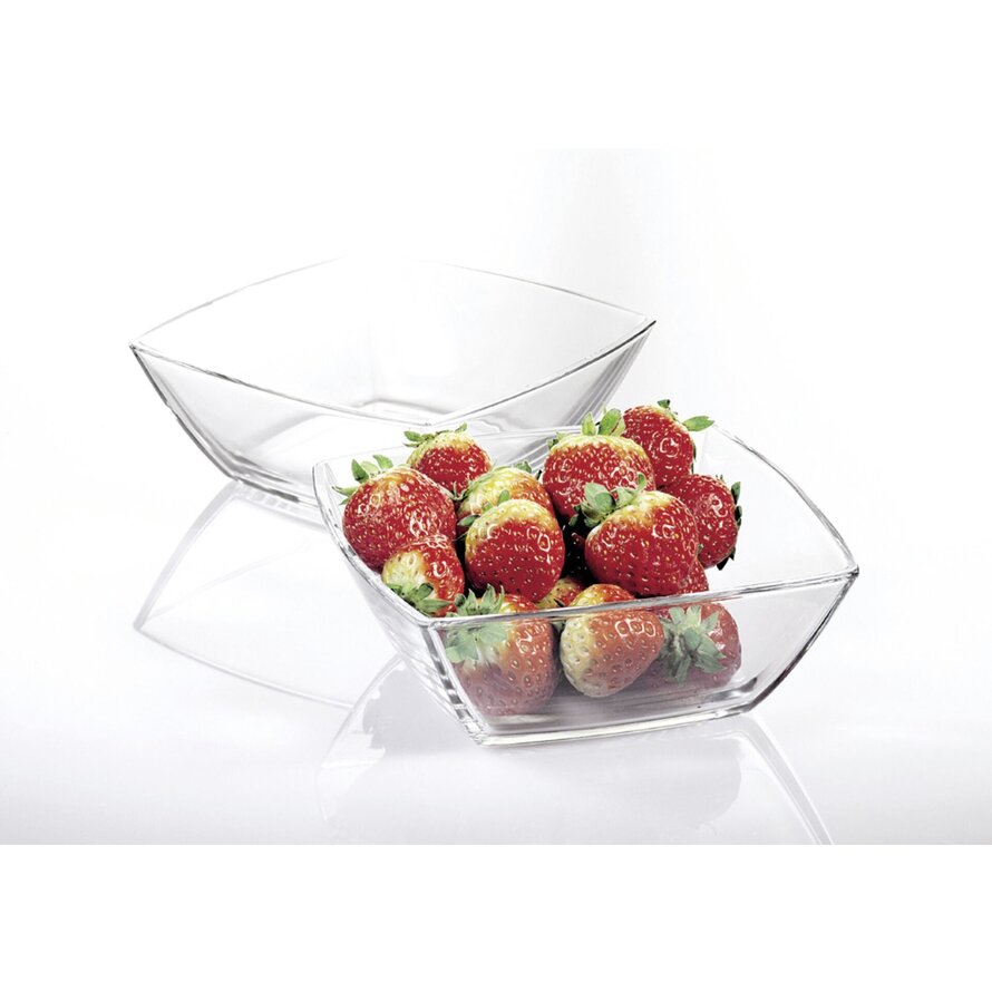 Glasschale "Tokio" eckig tief 12,5cm