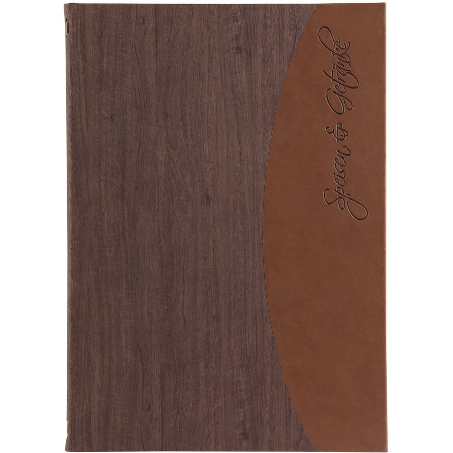 Speisekarte "Felia" A4 dunkelbraun + braun