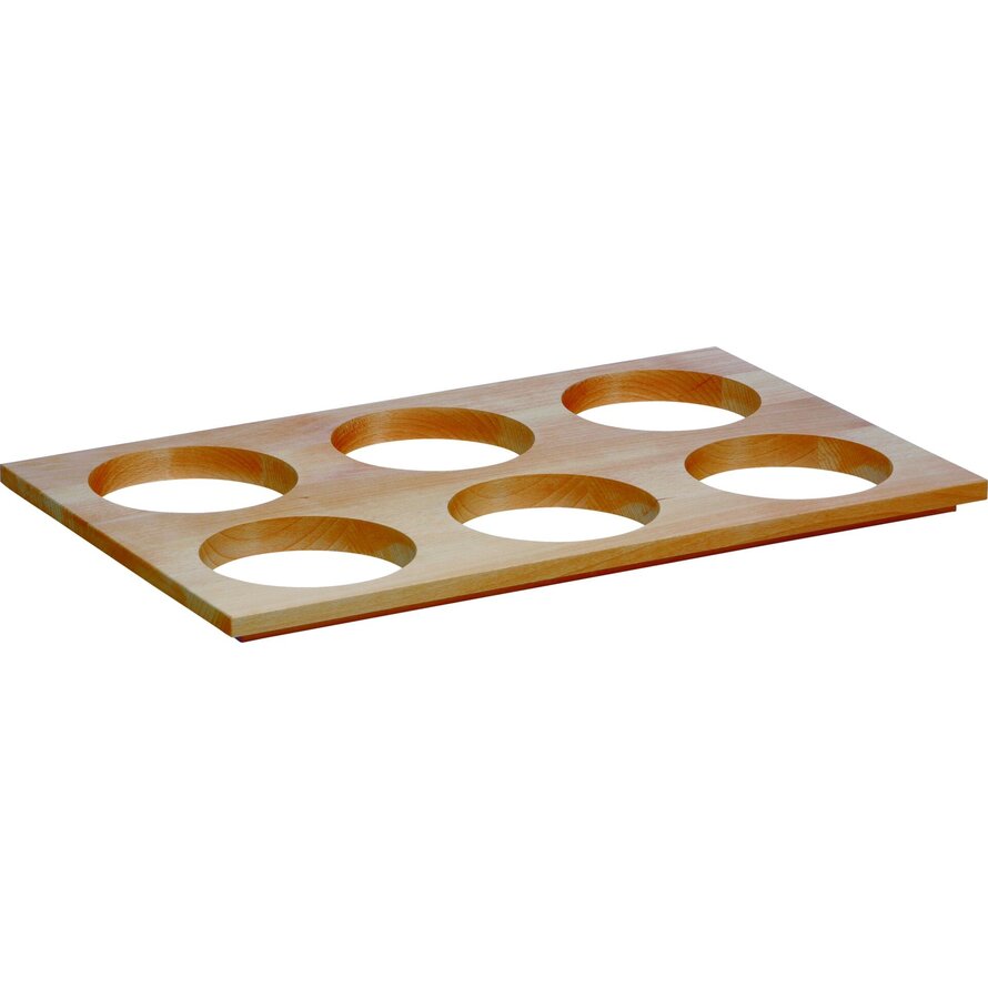 Aufsatz 1/1 GN Buche hell 6-Loch