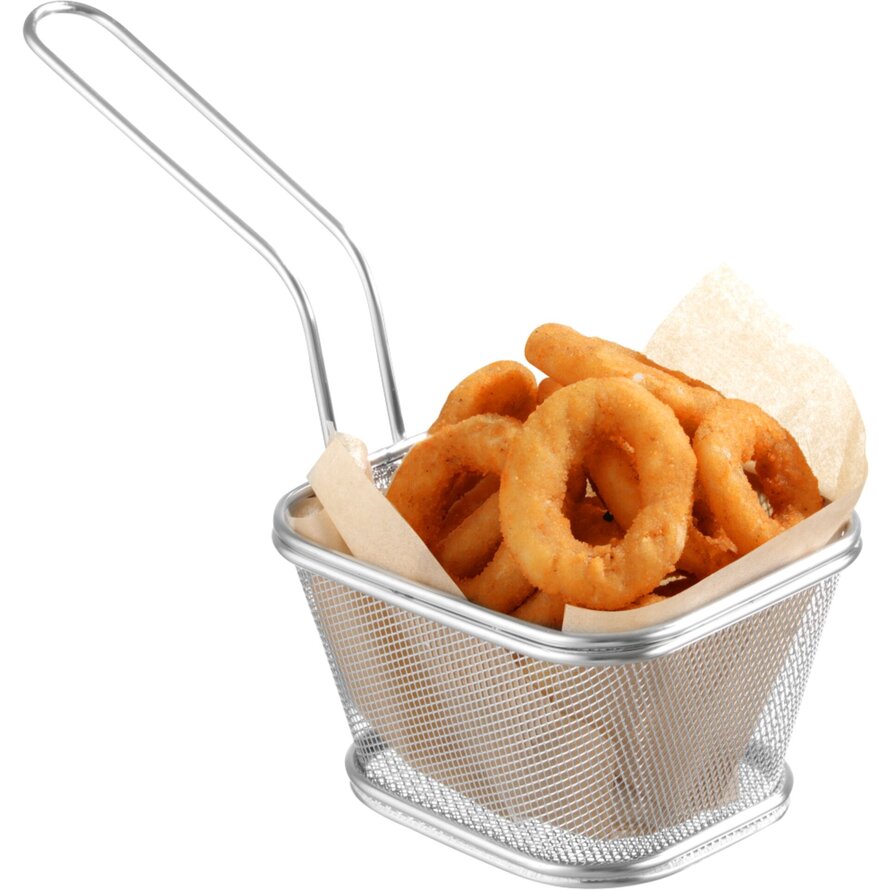 Mini-Servier-Frittierkorb, rechteckig 13,0x10,5 cm