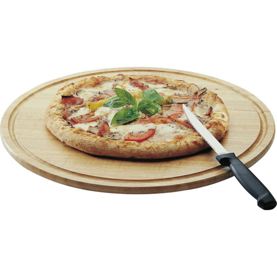 Holzteller, Ø 32cm, mit Saftrille