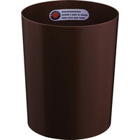 Sicherheitspapierkorb mit Aluminium-Einsatz braun (1)