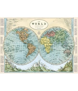 Cavallini Papers & Co - Hemispheres Map 2 - Wrap/Poster