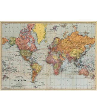 Cavallini Papers & Co - World Map - Wrap/Poster