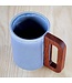 Matimañana - Mug with Wooden Handle - Blue