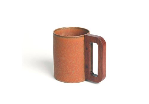 Matimanana Matimañana - Mug with Wooden Handle - Orange