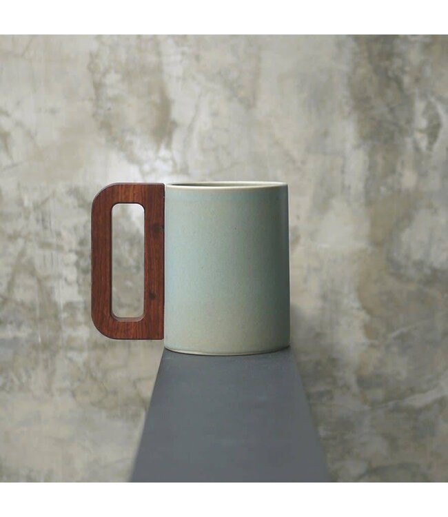 Matimañana - Mug with Wooden Handle - Sky