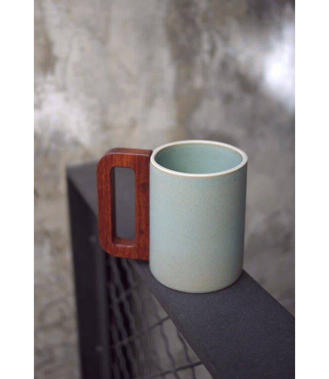 Matimañana - Mug with Wooden Handle - Sky