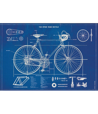 Cavallini - Bicicleta Azul - Papel Regalo/Póster