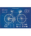 Cavallini Papers & Co - Bicycle Blueprint - Wrap/Poster