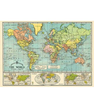 Cavallini Papers & Co - World Map 6 - Wrap/Poster