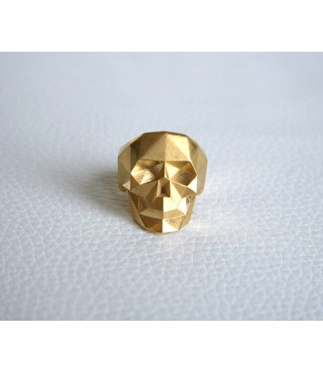 Xtellar - Skull Ring - Gold Plated Brass