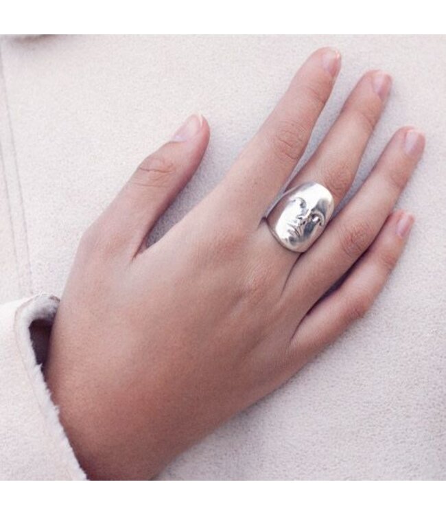 Xtellar - Face Ring - Plata