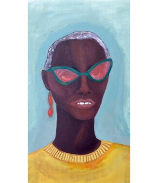 Alicia Borssen Alicia Borssen - Yellow Sweater Lady - A3 Print