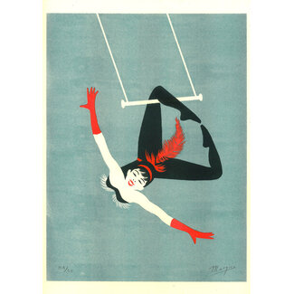 El Marquès - Acrobats Trapeze - Risografía A3