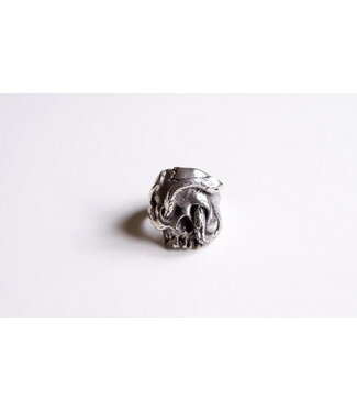 Six Zeros SixZeros - Anillo Calavera y Serpiente - Plata