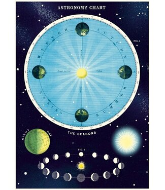 Cavallini Papers & Co - Astronomy Chart - Wrap/Poster