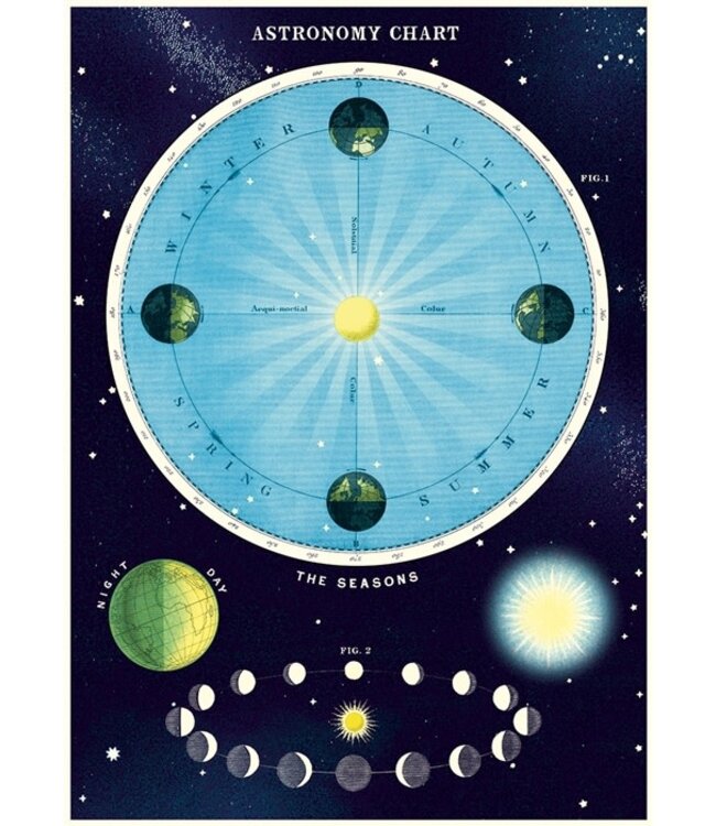 Cavallini - Astronomy Chart - Papel Regalo/Póster