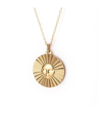 Xtellar - Sun Necklace - Gold Plated Brass