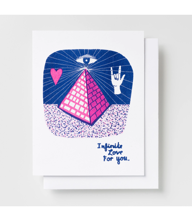 Yellow Owl Workshop Yellow Owl Workshop - Infinite Love Pyramid - Risograph Card