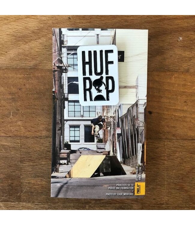 Pindejo - White- keith hufnagel forever 'HUFxRIP' enamel- Pin