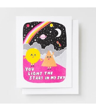 Yellow Owl Workshop Yellow Owl Workshop - You Light The Stars - Risograph Card