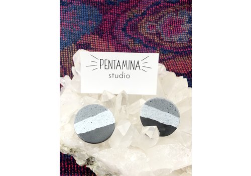 Pentamina Pentamina Studio - Dot  Earrings - Grey