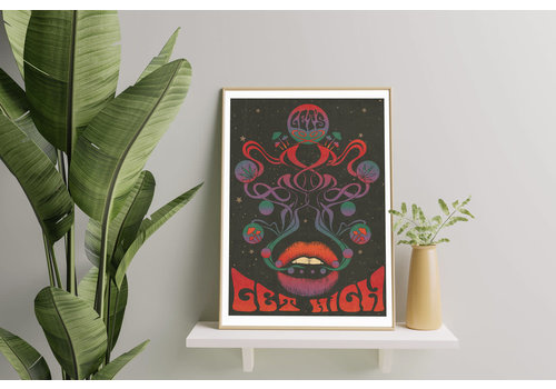 Inktally Inktally - Let's Get High - Portrait Poster - 30 x 40 cm