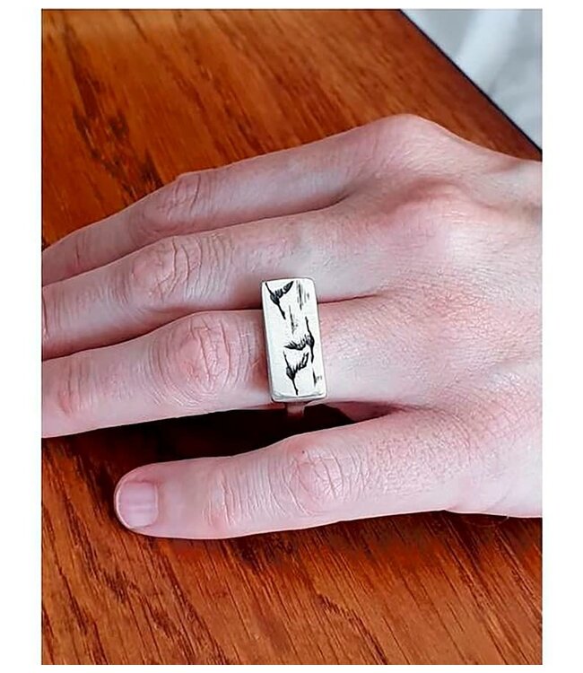 Michi Roman Michi Roman - Flock of Cranes - Sterling Silver Ring