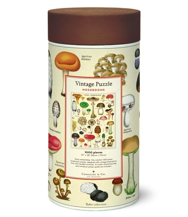 Cavallini Papers & Co - Mushrooms - 1000 Piece Puzzle