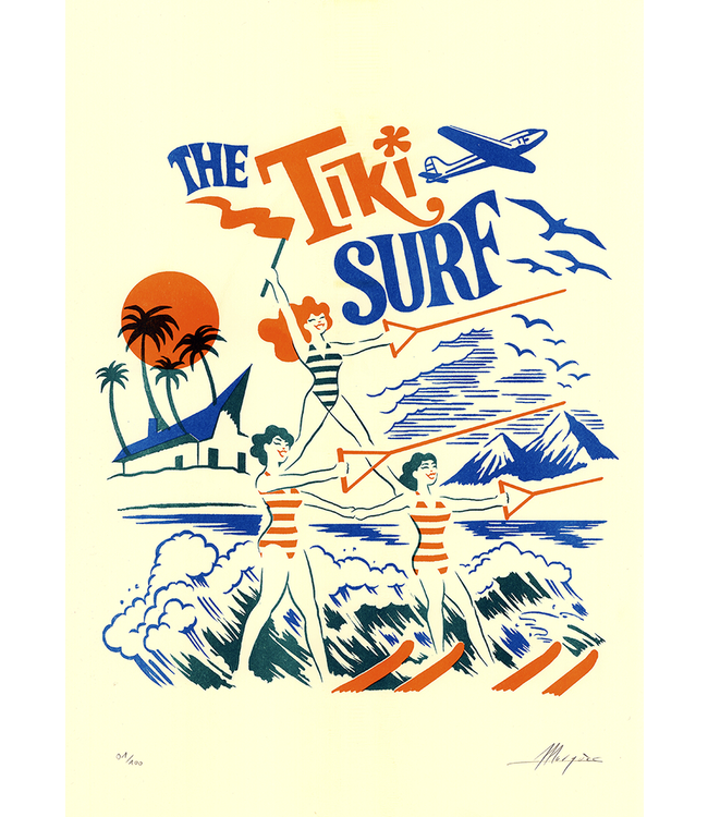 El Marquès - The Tiki Surf - A3 Risograph