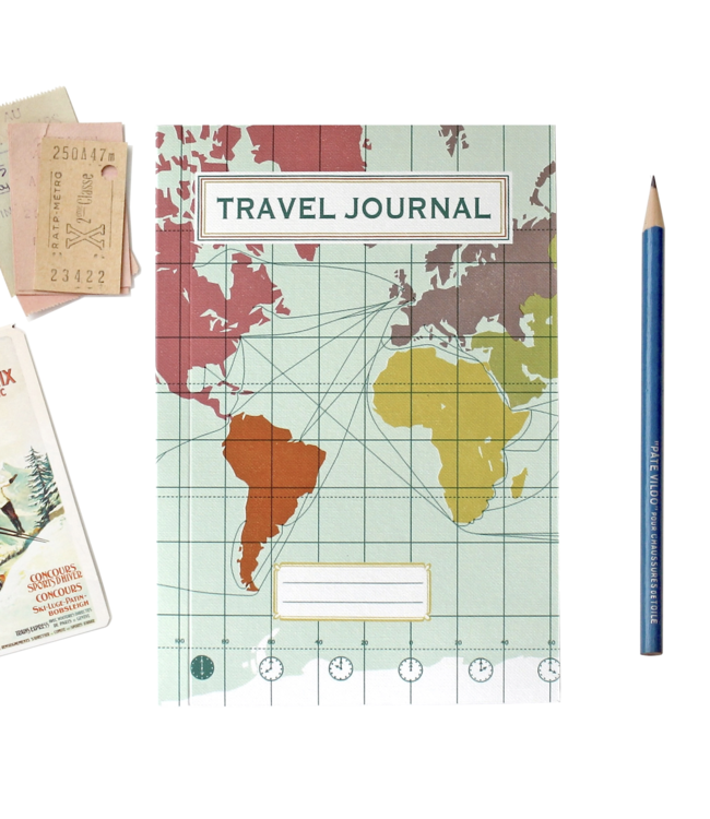 Sukie - World Map Travel Journal - Light Blue