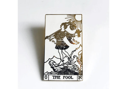 Strike Gently Strike Gently - Gold Fool  Tarot Card - Pin