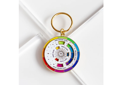 The Gray Muse The Gray Muse - Color Wheel Enamel Keychain