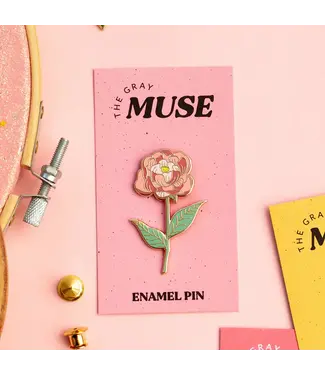 The Gray Muse The Gray Muse - Peony- Enamel Pin