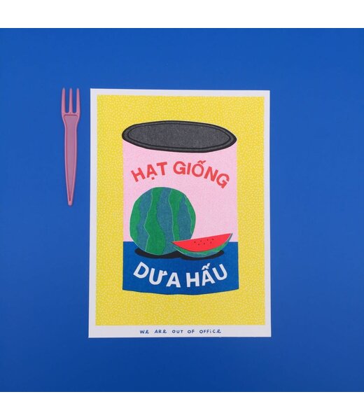 We are out of office We are out of office - Can Full of Watermelon Seeds - Risograph