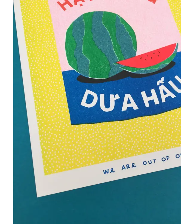 We are out of office We are out of office - Can Full of Watermelon Seeds - Risograph