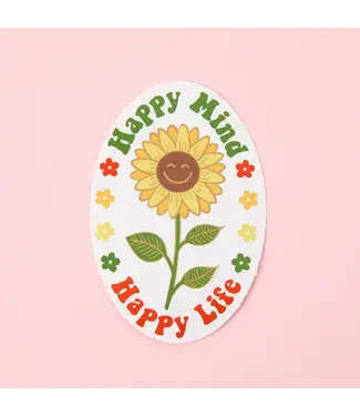 Punky Pins Punky Pins - Happy Mind, Happy Life Vinyl Sticker