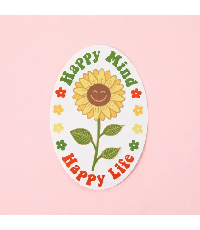 Punky Pins Punky Pins - Happy Mind, Happy Life - Vinyl Sticker