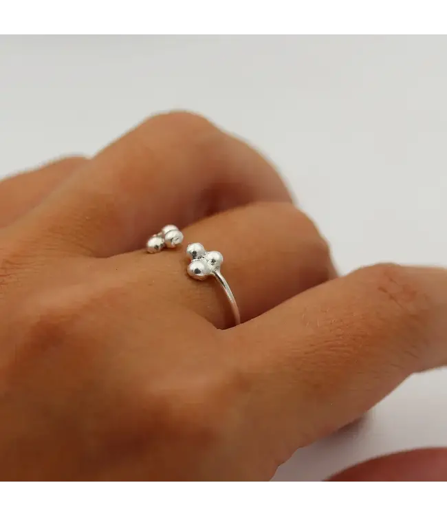 Âme Jewels Âme Jewels - Dots Open Ring - Silver
