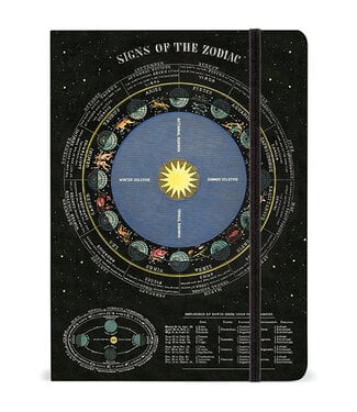 Cavallini Papers & Co - Large Notebook with Elastic Closure - Zodiac